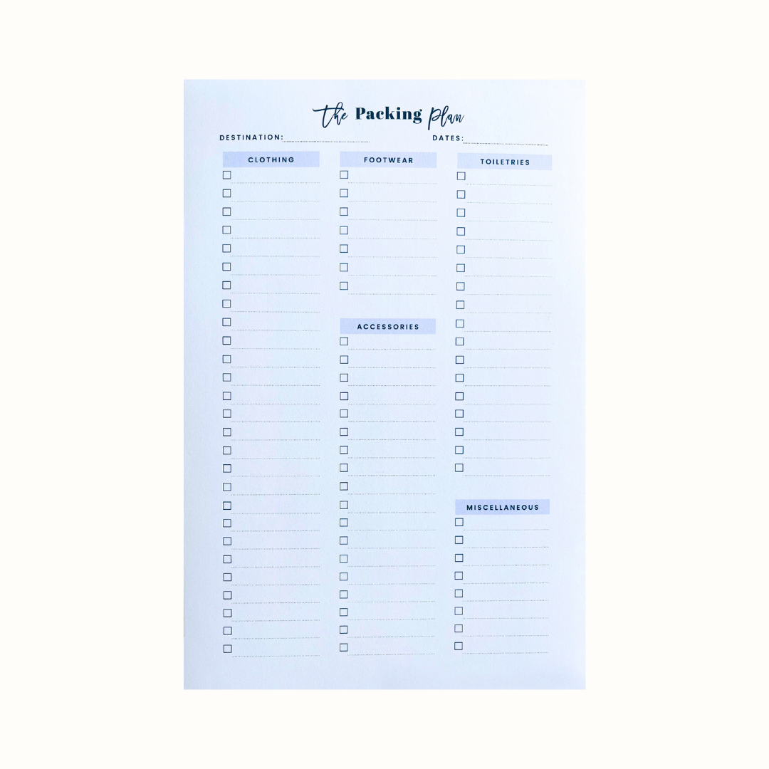 Backing Plan The Packing Plan - The Plan By Lauren Truslow